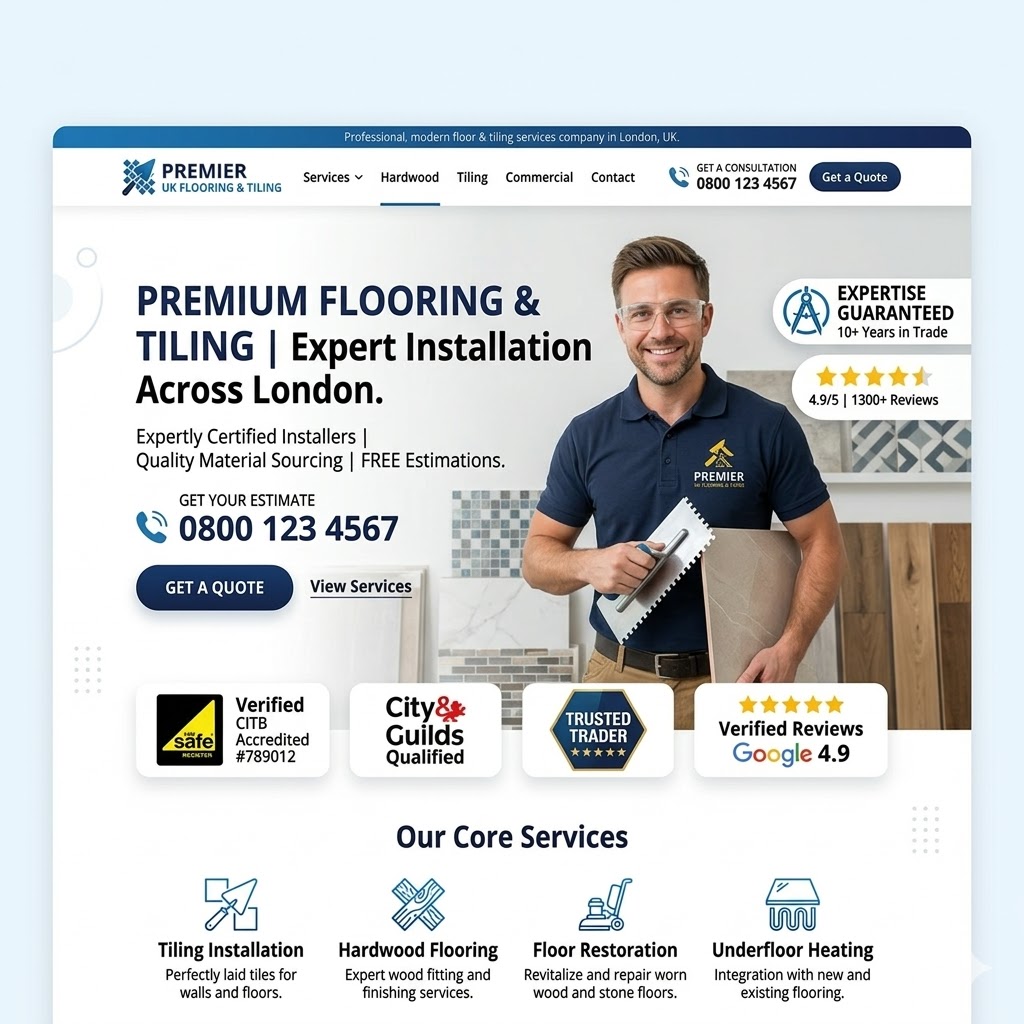 Floor & Tiling Services Website Preview